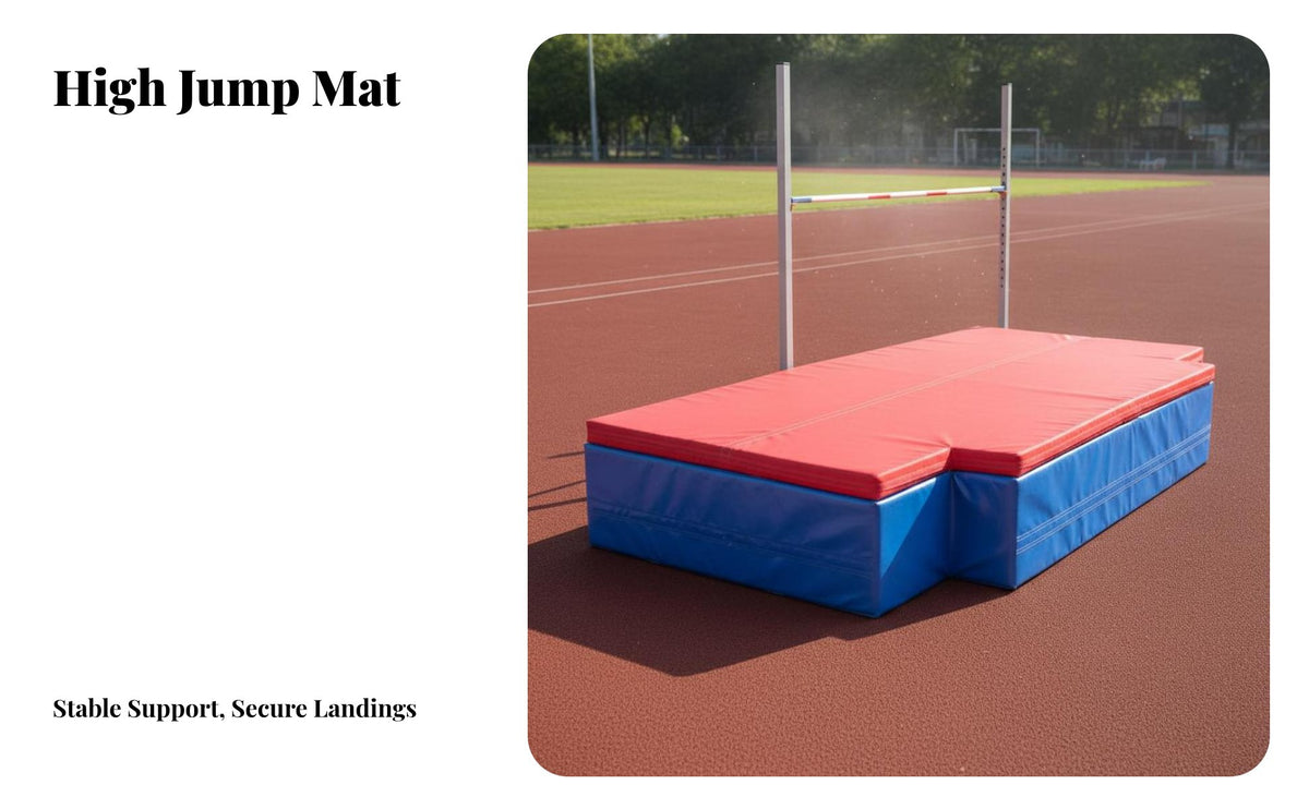 High Jump Landing Mat Tear-Resistant Backward Flop Flop Mat Zippered Cover Pole Jump Landing Landing Area for Athletes, Students, Gymnasium