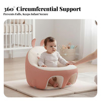 Anti-Tip Safety Inflatable infant Sofa Ergonomic Support Sit-Training Chair Skingentle Infant Floor Seat BPAsafe for Babies 4 months+, New Parents, Toddlers, Feeding Time, play session, Playroom, Living Room
