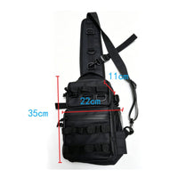 Multi-Pocket Waterproof Fishing Gear Bag Portable Waterproof Lure Bag Breathable Back Padding for Outdoor