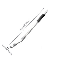 2 Pieces Labor Saving Chrome Vanadium Steel Tire Lever Long Handle Double Ended Tire Iron Heat Treated Heavy Duty Pry Bar Smooth Rim for Mechanics, Garage