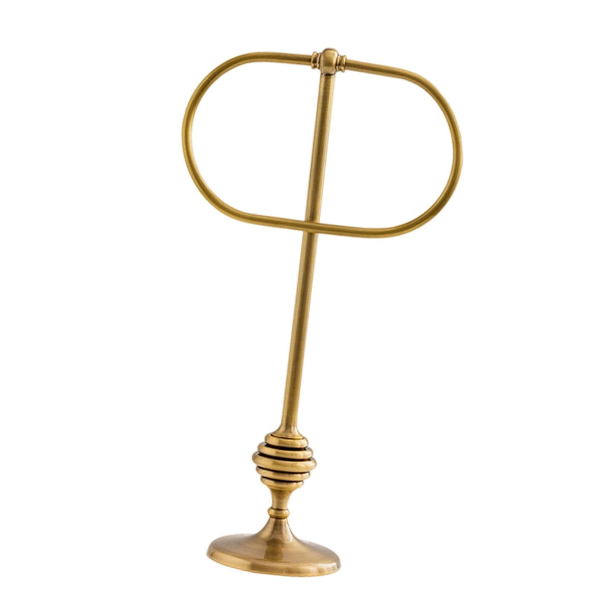 Stand Towel Ring Free-Standing Bathroom Accessory Elegant Design Rustproof for Powder Room, Kitchen