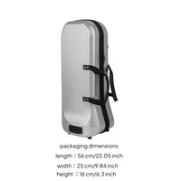Waterproof Hard Shell Instrument Case Shock-Resistant Hard Instrument Case Soft-Lined Music Storage Brushed Silver Finish