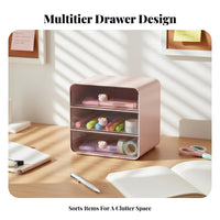 Transparent Drawers Stackable Multi-Drawer single unit adaptable Multi-Drawer Parts Chest Minimalist Design Desk Organizer long-finaling for Students, Office Workers, educators, Study Room, Classroom, Workshop, Vanity