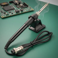 Ribbed Strain Relief Soldering Iron Handle Insulated Section Replacement Soldering Handle Attached Power Cord Repair Tool Tapered Body
