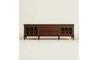 TV Cabinet Oak TV Stand Solid Wood Media Console for Living Room