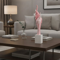 Slim Statue with Pedestal Sculptural Elephant Statue Minimalist Elephant Sculpture Elegant for Entryway