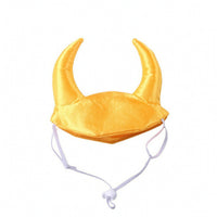 Horned Head Hat Adjustable Horned Costume Accessory Novelty for Dogs