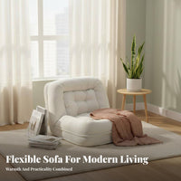Foldable Design Human-Sized Dog Bed Space Saving Human-Sized Pet Bed Adjustable Backrest Floor Sofa Removable and Washable Cover for Apartment Dwellers, Students, Young Adults, Bedroom, Balcony, Restping, Lounging