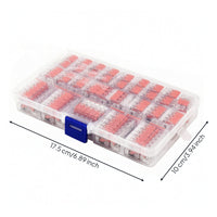 75 Pieces Wire Connector Assortment with Case Transparent 5 Conductor Connector Reusable Lever Wire Connectors for Junction Boxes, Lighting Projects
