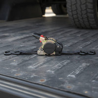 Automatic Retracting Retractable Tie-down Strap Compact Retractable Ratchet Strap Long-Lasting Ratchet Tie-down with Hooks Ergonomic for Outdoor Enthusiasts, Cargo Transport