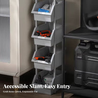 Stackable Under-Sink container sturdy Home Organization Portable for Renters, Parents