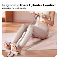 Multi-Functional Suction gripper Sit-up Bar Portabdominaldominal and backle Design abdominaldominal and backdominal exercise aid Foam Padded Fitness apparatus Adjustabdominaldominal and backle Height for Beginners, Indoor, Gym