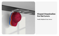 Acrylic Hat Organizer Drill Free Mount Durable Clear Design for Bedrooms