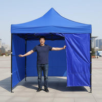 Four-Sided Market Tent All-Around Cover Enclosed Canopy Tent Stall Rain Shelter for Vendors, Street Vending