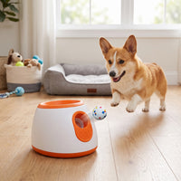 Sleek Automatic Ball Launcher Compact Dog Ball Launcher with Foam Balls Sturdy Fetch Toy for Dogs, Pets, Home, Living Rooms, Apartments