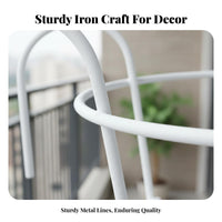 Flowerpot Holder with Hook Iron Balcony Planter Holder Metal Hanging Railing Planter for Patio, Fence