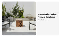 Weather Resistant CumulusShaped End Table Irregular Shape outsidedoor Furnishing Modern Design Household Furniture Space Saving for Guesthouse Owners, Homeowners, Renters, Balcony, Terrace, Garden, by the pool