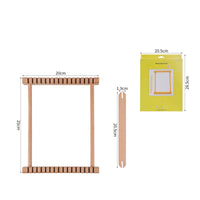 2 Pieces Beech Wood Children's Wooden Weaving Loom Slotted Crossbars Wooden Weaving Loom Compact Craft Tool Lightweight