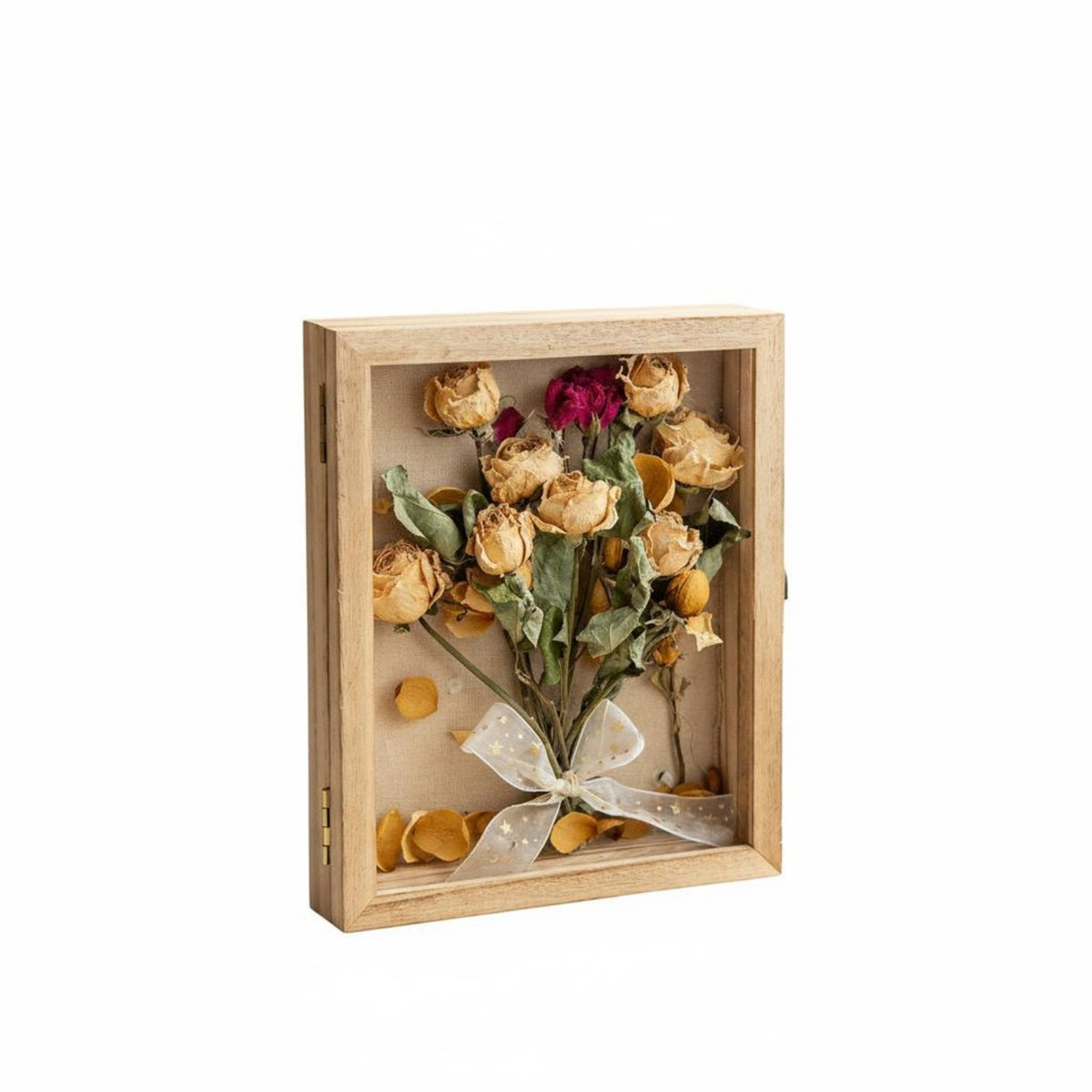 Solid Wood Dried Flower Display Frame Tabletop Stand Wooden Shadow Box Frame Multifunctional for Artisan S, Gift Givers, Living Room