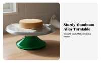 Cake Turntable 360° Rotation Aluminum Revolving Cake Stand Rotating Decorating Stand Culinary Artists, Bakery, Food Display