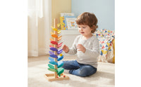 Multicolored Wooden Music Tree with Balls Educational Musical Marble Tree Sensory Wooden Ball Drop Toy Sturdy for Toddlers, Preschool