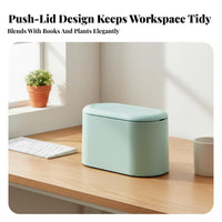 Mini Desktop Trash Can Double Layer Design Desktop Trash Can Compact Size Mini Press-Top Garbage Bin for Students, Homeowners, Dorm Room, Bedroom, Car