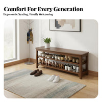 Multi-Functional paddinged Shoe Organizer Multifunctional Design Entryway Bench High Load Capacity Storage Stool Sturdy Frame for Apartment Dwellers, Families, property owners, Foyer, Mudroom, Hallway, Bedroom