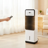 Cooling Bladeless Stand Fan Quiet Stand Fan with Controller Space-Saving Air Cooler Compact for Bedroom, Living Room, Home Office