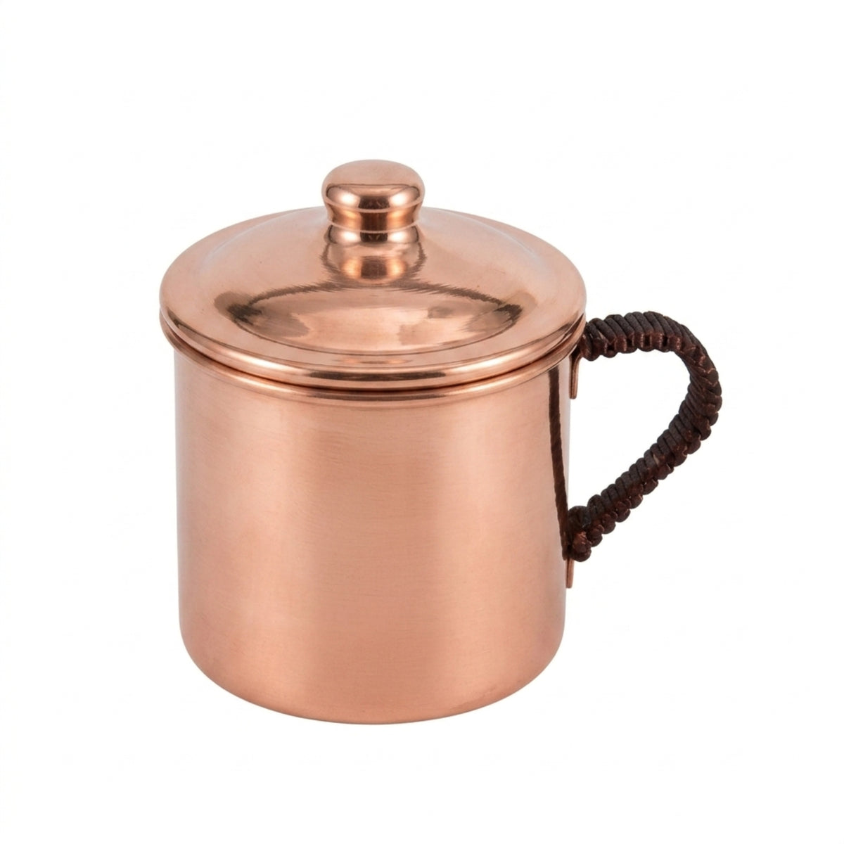 Metal Cup with Lid Handmade Metal Copper Mug Handcrafted Copper Mug for Gift Presentations