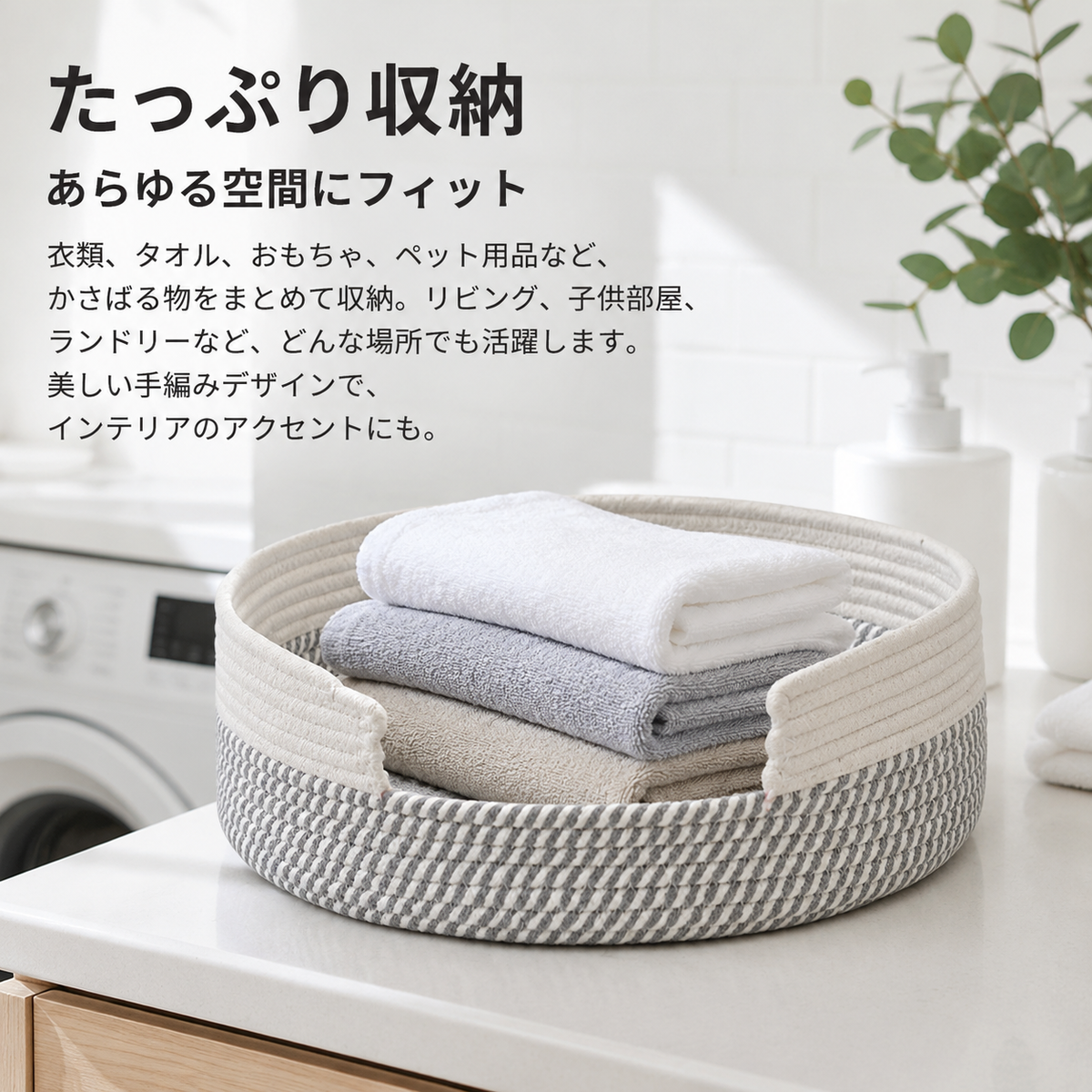 Pet Bed Blends with Interior Cotton Rope Cat Bed Dog Bed With Handle Lightweight 38x38x12cm