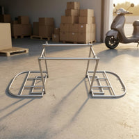 Foldable Motorcycle Cargo Rack Adjustable Rear Carrier with Side Platforms Sturdy Cargo Carrier Shelf Secure for Commuters