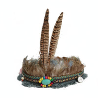 Feather Headdress Real Feathers Tribal Feather Headband Adjustable Fit