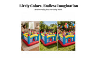 Castle-Style Jump House Arched Openings Inflatable Jump House Outdoor Play Equipment Colorful for Children