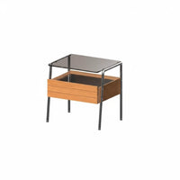 Nordic Design Nightstand with Storage Space-Saving Single-Drawer End Table with Shelf Integrated Handle Bedside Cabinet Easy Assembly for Apartment Dwellers, Homeowners, Adults, Bedroom, Small Spaces, Dorm Room