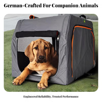 Portable Foldable Fabric Pet Crate Lightweight pet Transport Box Ventilated Mesh openings Dog Kennel Water-Resistant Base for Cat Owners, Travelers, Car Travel, veterinary Visits, holiday, Outdoors