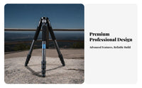 Foldable Carbon Fiber Tripod Lightweight Camera Tripod Adjustable Height Portable Photography Stand Stable for Photographers, Content Creators, Videography, Outdoor, Bird Watching, Live Broadcasting