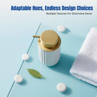 Ceramic Foaming Soap Dispenser, Press Pump Bottle, Minimalist Design, Hotel, Home, Assorted Colors