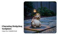 Hedgehog Solar Lamp Energy Saving Hedgehog Garden Lantern Solar Creature Statue Waterproof Creature Figurine Lamp for Yard