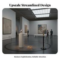 Thickened Pole Stainless Steel Stanchion Post Non-Slip Base Rope Stanchion Stable Performance Classic Post and Rope Barrier Collision Resistant for Event Organizers, Venue Managers, Museum Curators, Museums, Art Galleries, Airports, Banks