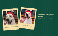 Dog Christmas Hat Adjustable Winter Headwear For Large Dogs