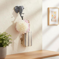 Elephant Head Wall Hook Versatile Elephant Head Hook Decorative Key Holder No Drilling Required Wilderness Theme Wall Decor