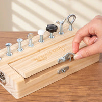 Educational Screwdriver Board Preschool Wooden Screw Block Screwdriver Toy for Preschoolers, Kids, Classroom, Home
