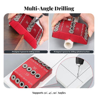 Accurate Positioning Multi-Angle Drill Guide High Precision Woodworking Hole Long-Lasting Construction for Woodworkers, Home Improvement