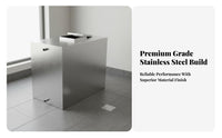 Stainless Metal Water Tank Household Water Reservoir Sturdy for Homeowners, DIY Enthusiasts, Washroom, Utility Room, Basement