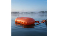 Waterproof Inflatable Swimming Buoy Orange Color Waist Strap Buoy Printed Graphics Water Sport Gear Smooth Surface