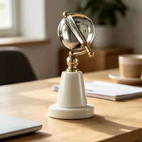 Crystal Ball Sophisticated Ornament Minimalist Sculpture for Office, Study