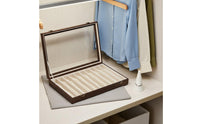 Necklace Storage Box Dustproof Watch Display Box Soft Velvet Lining Wooden Bracelet Organizer for Women, Vanity