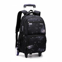 Stair Climbing Academic Pack Waterproof Rolling School Backpack Breathable Shoulder Straps Wheeled Bookbag for Travel