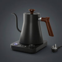 Exact Temperature Control Electric Gooseneck Kettle Wood-Grain Gooseneck Kettle with Spout Modern Appliance Fast Heating for Coffee Lovers, Tea Drinkers, Kitchen, Office