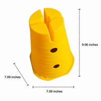 8 Pack Steppable Cones, Football Cones for Agility Training, Mini Flat Top PE Sports Cones, High Visibility Cones for Garden Agility Courses